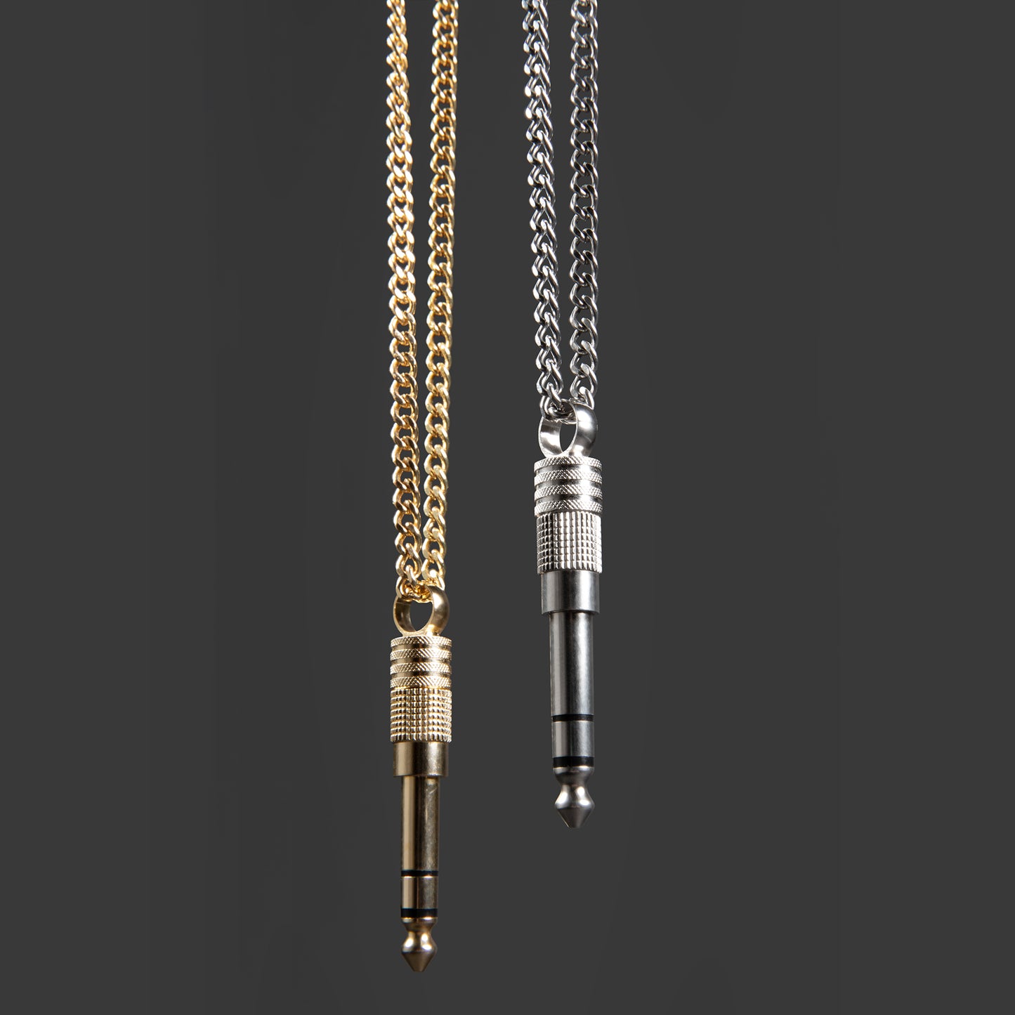 Silver & Gold DJ Necklace Bundle (with 1/4" AUX Adapter)